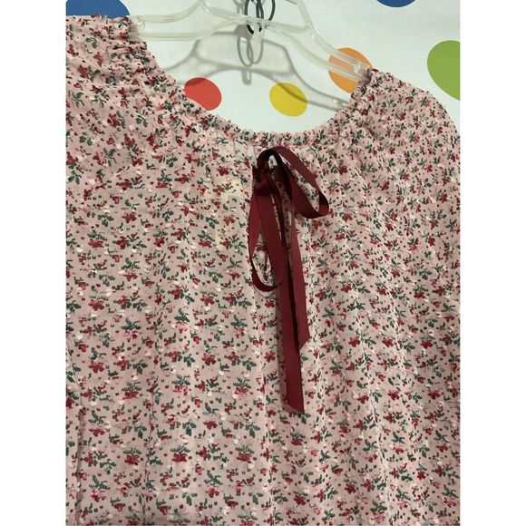 Matilda Jane Semi Sheer 3/4 Sleeve Peasant Blouse Size Large 🍑🍓 - Picture 3 of 14